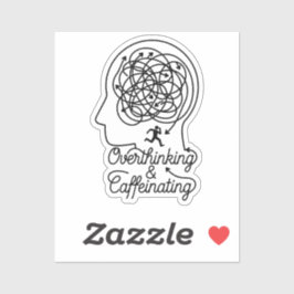 Overdenken & Cafeïne Maze Hoofd Sticker