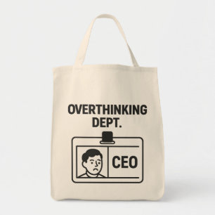 Overdenken Dept. – CEO Grappige Minimalistische to Tote Bag