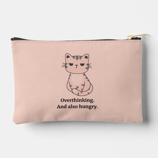 Overdenken en hongerige roze kat etui (Achterkant)