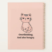 Overdenken en hongerige roze kat planner (Achterkant)