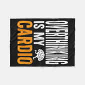 Overdenken is cardio grappige hersenen sarcastisch fleece deken (Voorkant (Horizontaal))