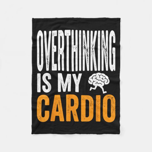 Overdenken is cardio grappige hersenen sarcastisch fleece deken (Voorkant)