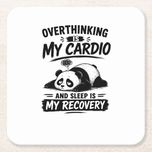Overdenken Is Mijn Cardio Kartonnen Onderzetters (Voorkant)