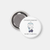 Overdenken is mijn cardio-magneet magneet (Voorkant / Achterkant)