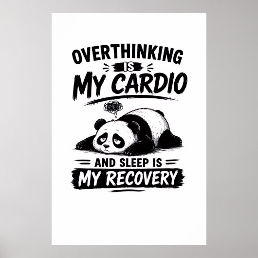 Overdenken Is Mijn Cardio Poster (Voorkant)
