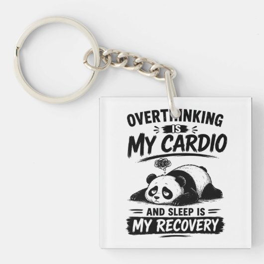 Overdenken Is Mijn Cardio Sleutelhanger (voorkant)