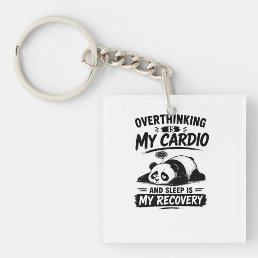 Overdenken Is Mijn Cardio Sleutelhanger (voorkant)