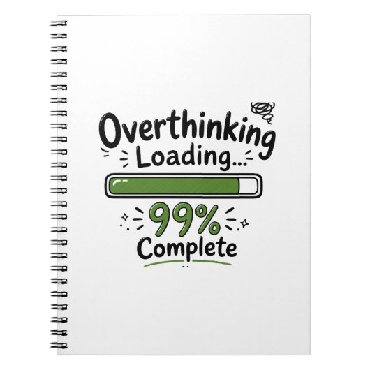 Overdenken Laden 99% Compleet Grappige Quote Notitieboek (Voorkant)