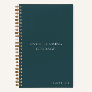Overdenken Opslag Grappige Quote Naam Teal Groen Notitieboek