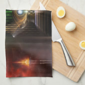 Overdenkend aan Oz Fractal Art Kitchen Towel Theedoek (Quarter Fold)