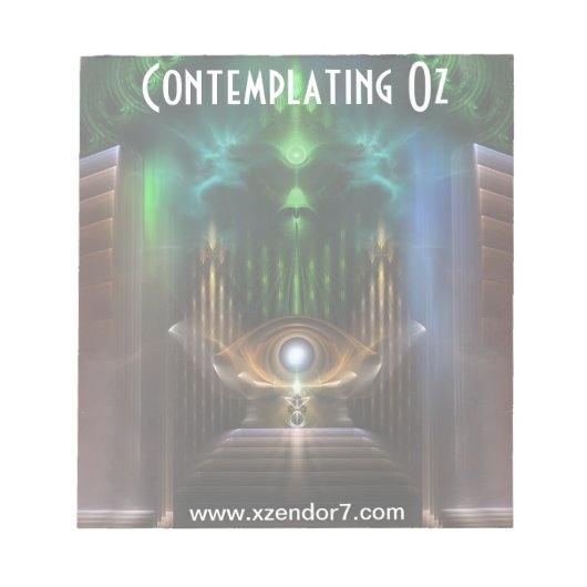 Overdenkend aan Oz Fractal Art Notitieblok (Voorkant)