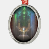 Overdenkend aan Oz Fractal Art Premium-Ornament Metalen Ornament (Links)