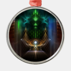 Overdenkend aan Oz Fractal Art Premium-Ornament Metalen Ornament
