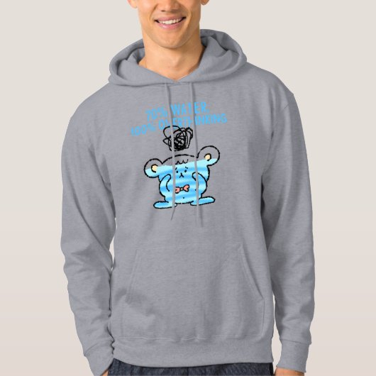 Overdenkend Beer Hoodie – 70% Water, 100% Gedachte (Voorkant)