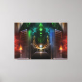 Overdenkend Oz Fractal Art Wrapped Canvas Print (Voorkant)
