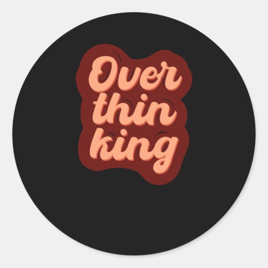Overdenkend typografisch ontwerp voor professionel ronde sticker (Voorkant)