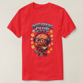 Overdenkende Club Funny Brain Emoji Cartoon T-shirt