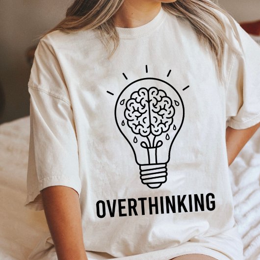 Overdenkende Hersenen Lamp Grappige Angst Tri-Blend Shirt