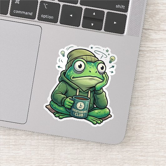 Overdenkende Kikker Sticker (Detail)