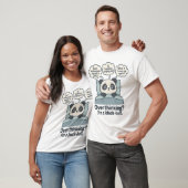 Overdenkende Panda Grappige Angst Cartoon T-shirt (Unisex)
