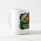 Overdenkende Processor Overbelasting Grappige Tech Koffiemok (Voorkant links)