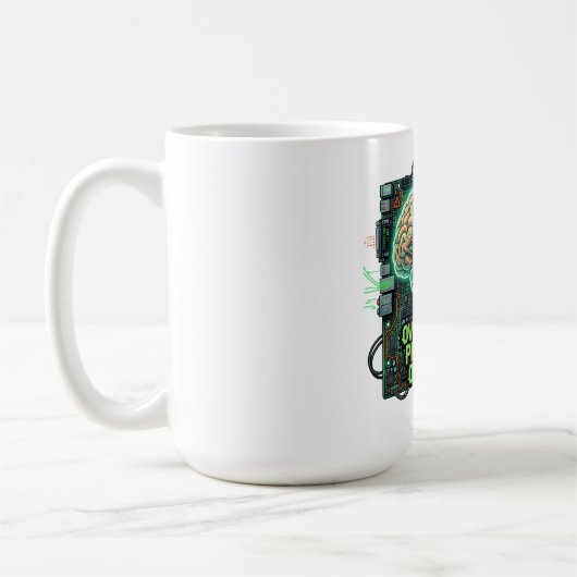 Overdenkende Processor Overbelasting Grappige Tech Koffiemok (Links)