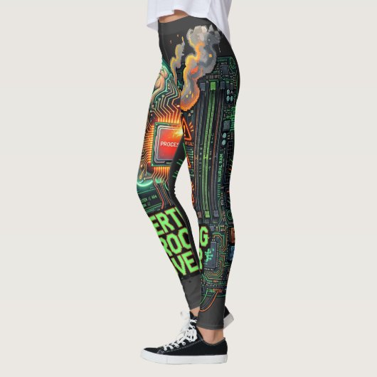 Overdenkende Processor Overbelasting Grappige Tech Leggings (Links)