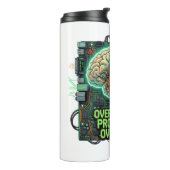 Overdenkende Processor Overbelasting Grappige Tech Thermosbeker (Gedraaid links)