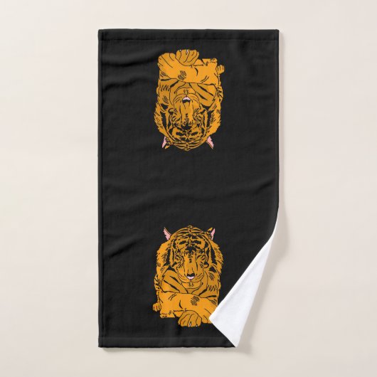 Overdenkende tijger bad handdoek (Handdoek)