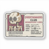 "Overdenker Club Lidkaart" Sticker (Voorkant)