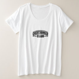 OVERDENKER CLUB - Vintage Streetwear Typografie Grote Maat T-shirt