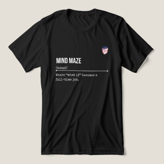 Overdenker Funny Angst & Introvert voor studenten Tri-Blend Shirt (Design voorkant)