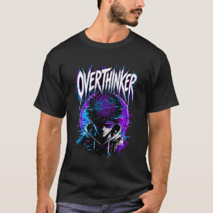 Overdenker Glitch Art Cyberpunk Esthetiek T-shirt