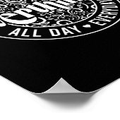 Overdenker hele dag plezier geestelijke gezondheid poster (Hoek)