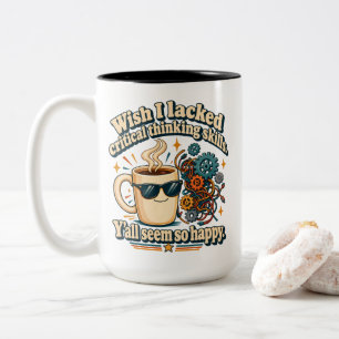 Overdenker Humor Wens Dat Ik Kritisch Denken Miste Tweekleurige Koffiemok