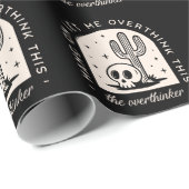 Overdenker introvert donkere humor hekserig zwart cadeaupapier (Rol Hoek)