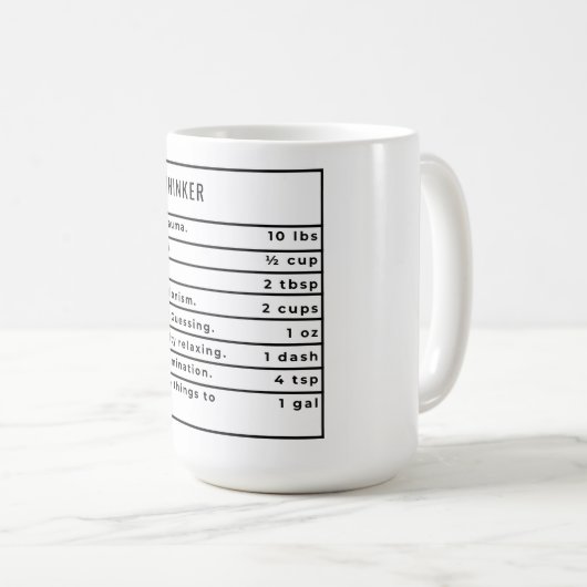 Overdenker recept koffiemok (Voorkant rechts)