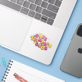 Overdenkers club sticker (Laptop met iPhone)