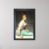 Overdenking door Eugene de Blaas Canvas Afdruk (Voorkant)