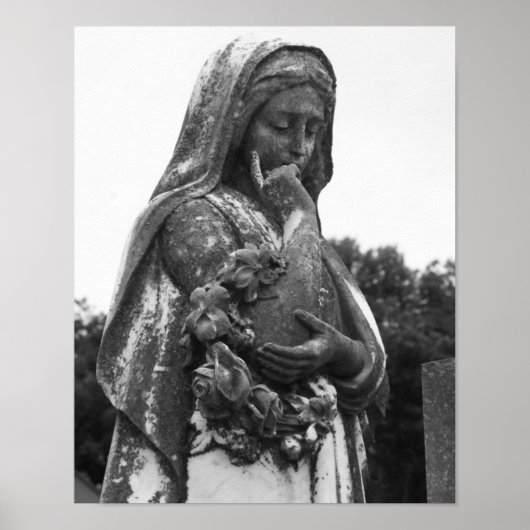 "Overdenking" ~ Victoriaans Memorial Photo Art Poster (Voorkant)