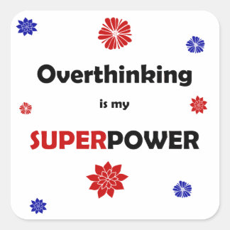 Overdenking Vierkante Sticker