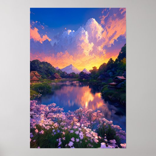 Overdorp bij het meer poster (Voorkant)