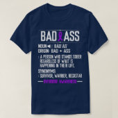 Overdose Awareness Badass Clean Life Purple Ribbon T-shirt (Design voorkant)