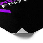 Overdose Awareness I Wear Purple  Poster (Hoek)