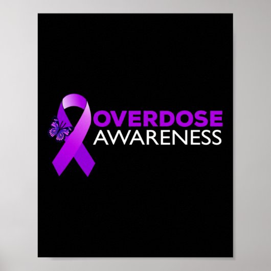 Overdose Awareness I Wear Purple  Poster (Voorkant)
