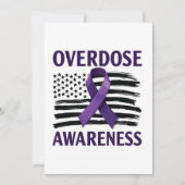 Overdose Awareness Month Amerikaanse vlag lint Aankondiging (Voorkant)