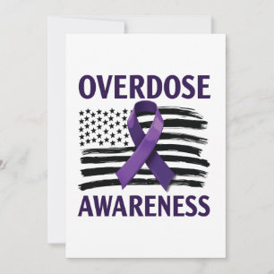 Overdose Awareness Month Amerikaanse vlag lint Aankondiging