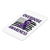 Overdose Awareness Month Amerikaanse vlag lint Magneet (Linkerzijde)