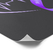 Overdose Awareness Month Purple Ribbon Heart Suprt Poster (Hoek)