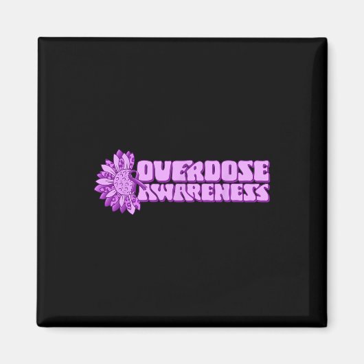 Overdose Awareness Purple Ribbon Drug Addiction 32 Magneet (Voorkant)